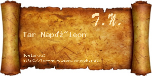Tar Napóleon névjegykártya
